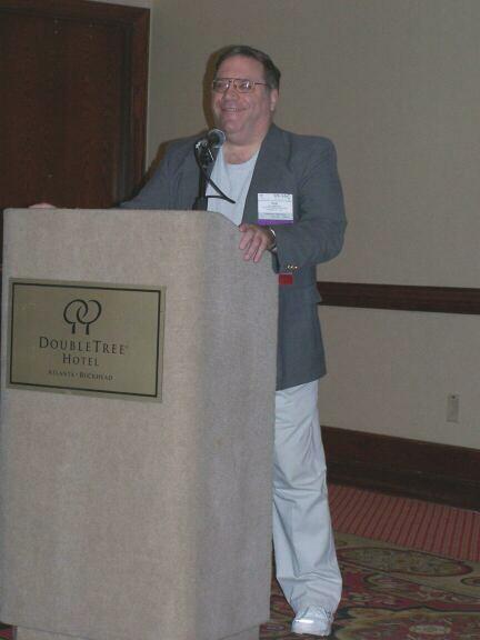 Rick Conn introducing Stephen Cross, Keynote Speaker