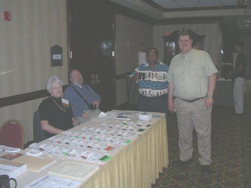 Anne Morrison, David Harrison, Eugene Bingue, and Dave Cook at Tutorial Registration desk