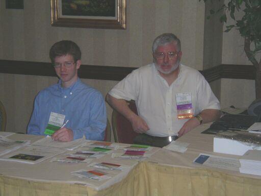 David Hitchcock and Tom Panfil at the Conference Registration desk