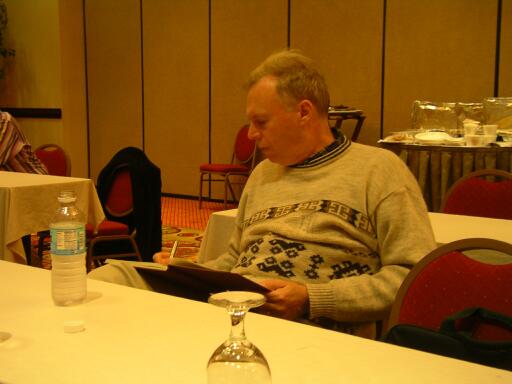 Steven Michel taking notes