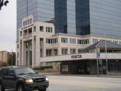 MARTA's rail transit system is only a block away