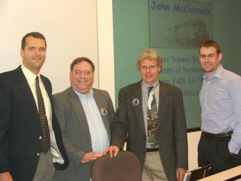 Columbus State University Speakers: Dr. Richard Sward, Richard Conn, Dr. John McCormick, and Rod Chapman