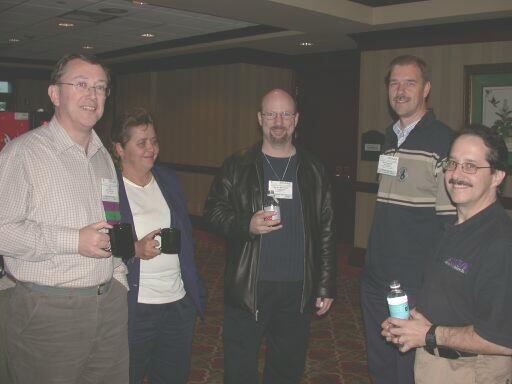 Tutorial attendees at a break