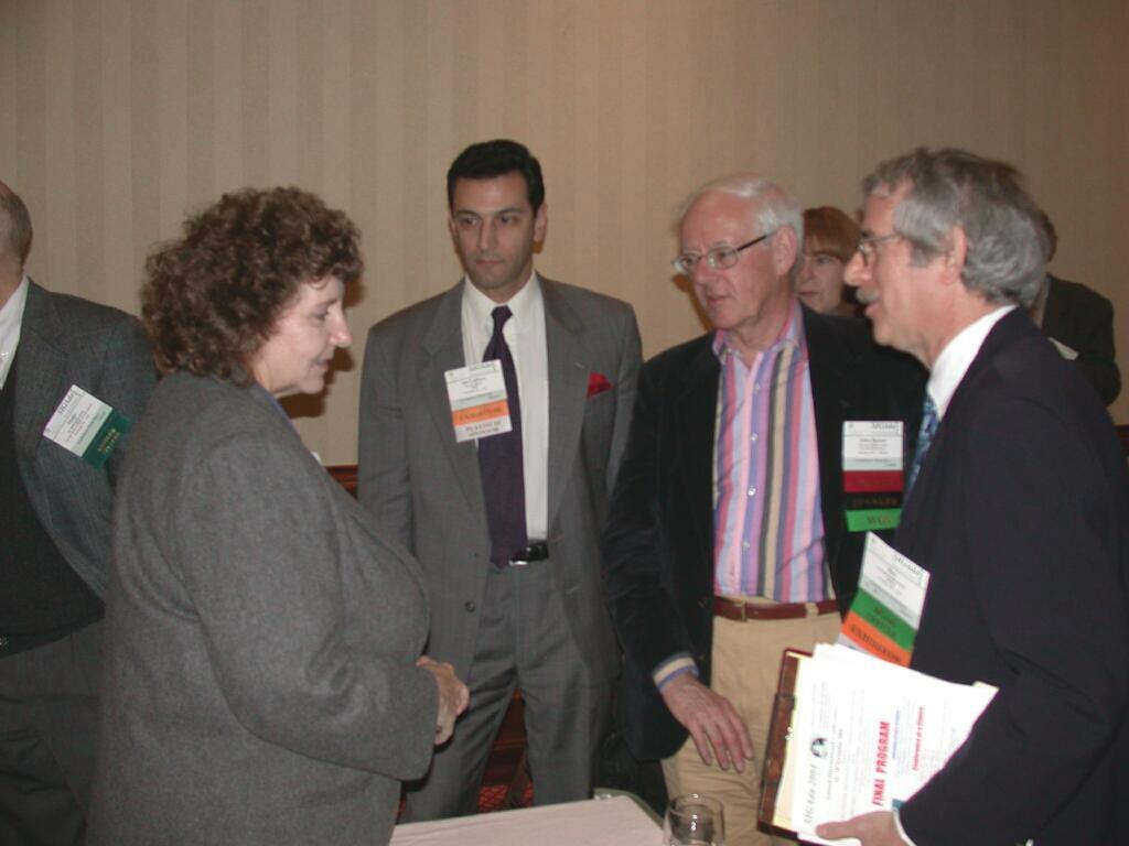 Attendees taking the opportunity for discussions with Keynote Speaker Pam Thompson