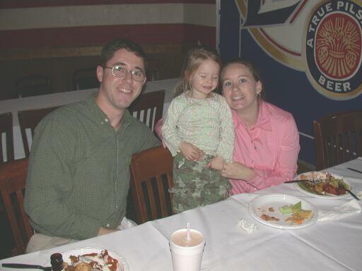 Jim Davis with his daughter, Reilley, and his wife, Lisa