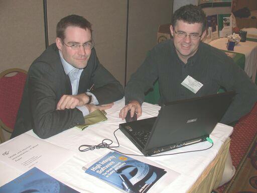 Rod Chapman and Paul Anderson at the Praxis booth