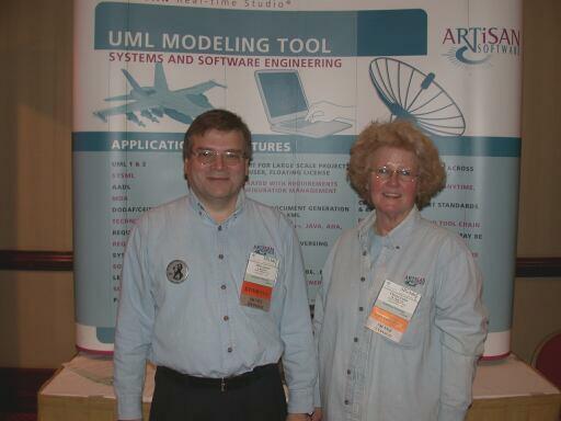 Mike Lussier and Cheryl Tutka in front of the ARTiSAN Software booth