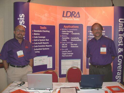Moustapha Tadlaoui and Bill St. Clair in front of the LDRA booth