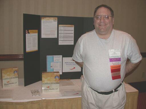 Rick Conn in front of the Microsoft booth