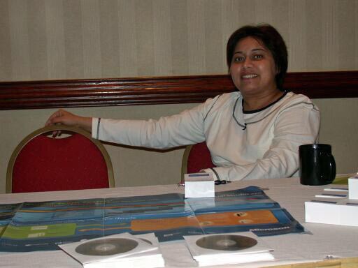 Bindia Hallauer at the Microsoft table