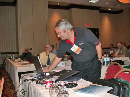 Marty Bakal of I-Logix preparing for his presentation