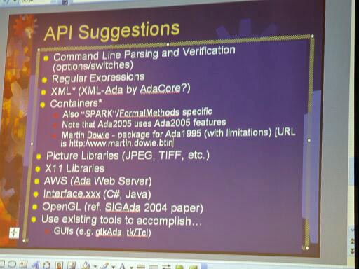 API Suggestions slide at APIWG BoF