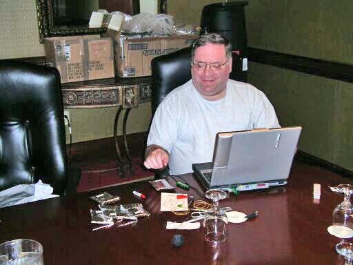 Rick Conn loading Memory Sticks