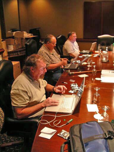 Hal Hart, Currie Colket, and Rick Conn loading Memory Sticks